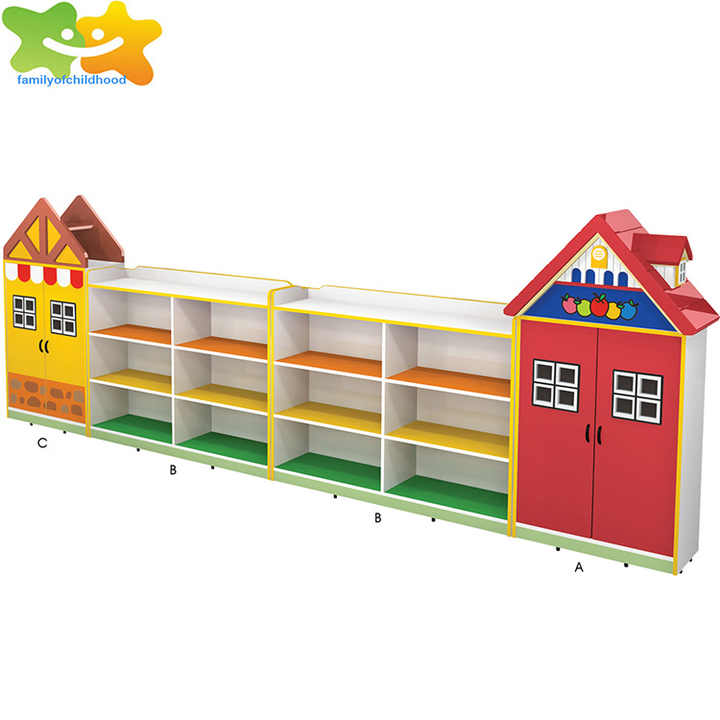Cheap Daycare Preschool Kindergarten School Children Furniture Sets Storage Cabinet