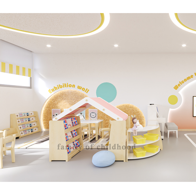 Kindergarten Reading Room Kid Study Table Kindergarten Furniture Wood Table Chair