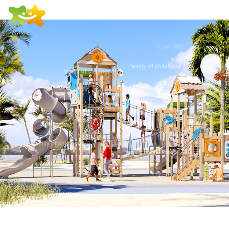 HPL Series Ocean Theme Kids Outdoor Playground Slide