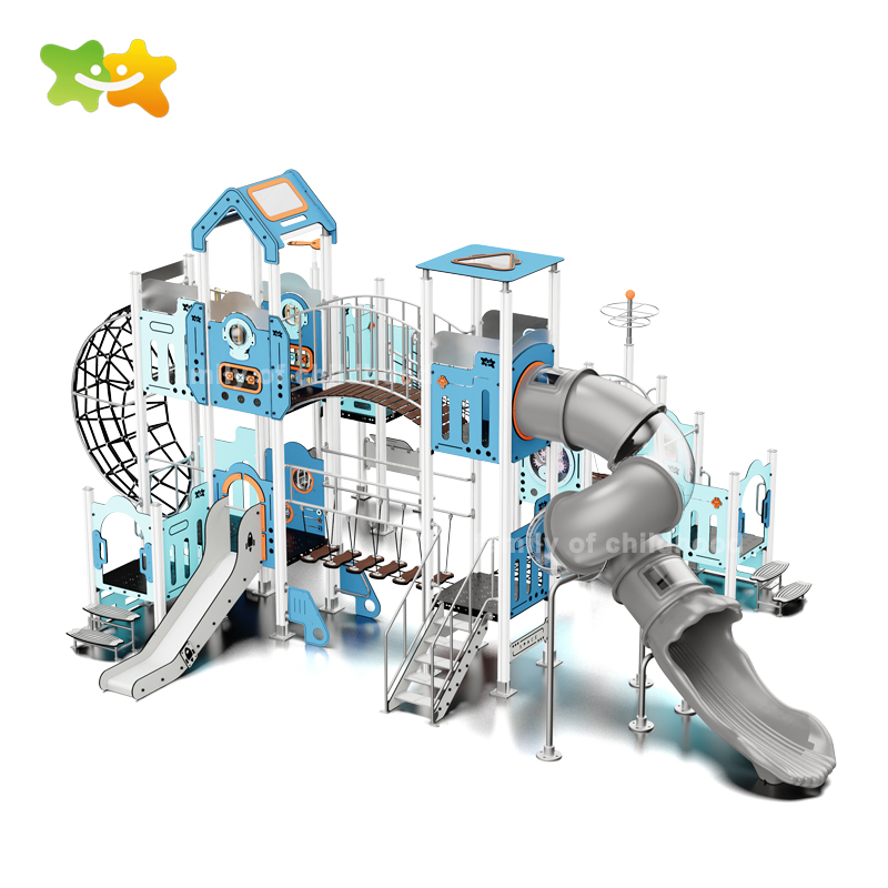 HPL Series Space Theme Outdoor Park Community Garden Playground Equipment Children Playground Slide