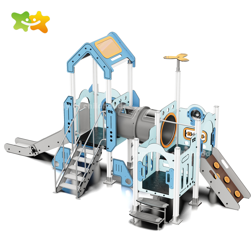 HPL Series Space Theme Durable Safety Material Outdoor Playground Equipment Slide for Kids Park